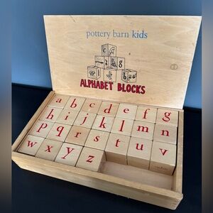 Pottery Barn Kids Wooden Alphabet Blocks - Missing Letter “O”